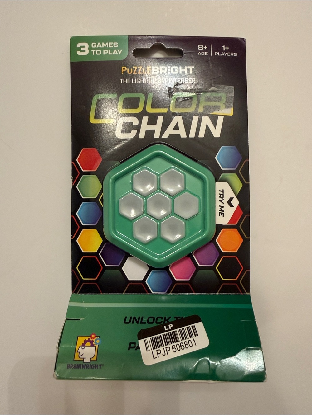 Puzzle Bright Color Chain Puzzle Brainteaser Game, New